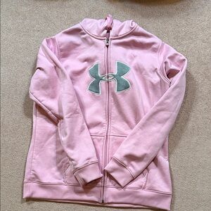 Under Armour Light Pink Hoodie with Logo